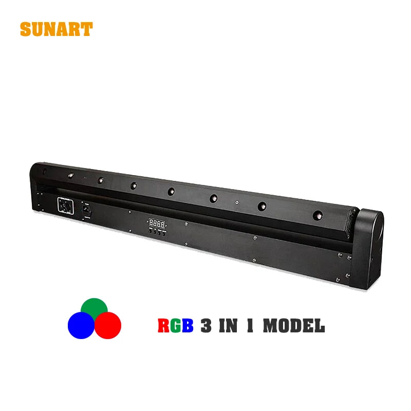 SUNART 8 Eyes RGB Stage Effect Laser Bar Beam Lighting for DJ Disco Party Wedding Moving Head Projector Wash Spot DMX Control