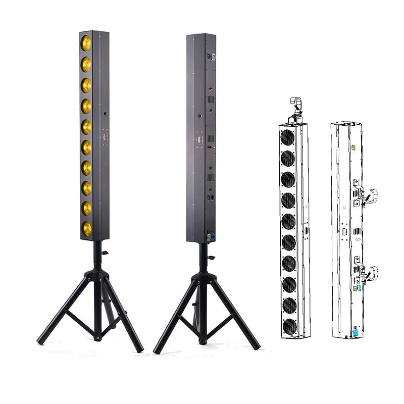 Sunart Pixel 10*10W COB LED Wash Bar Stage Effect Lighting For DJ Disco Wedding Events DMX Sound Auto Wall Washer Flooding Lamp